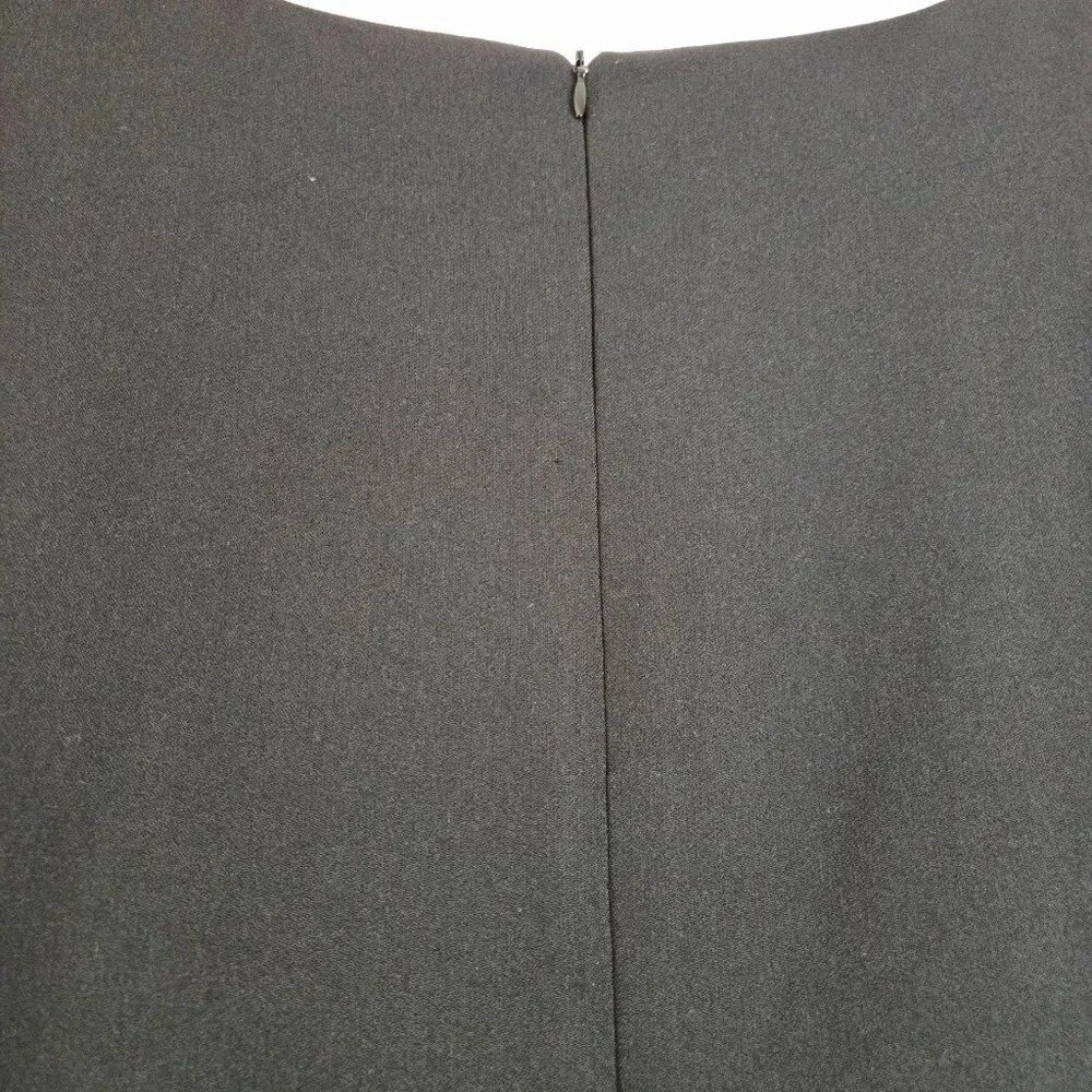 Le Bos Black Sleeveless Midi Dress Silver Front Chain Accent Plus Sz 22W - Picture 5 of 16